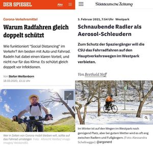 Fahrradfahrer, die neuen Superspreader