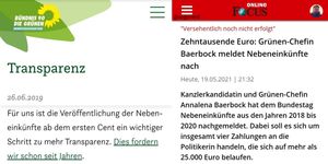 Die Grüne Transparenz und die Vergesslichkeit