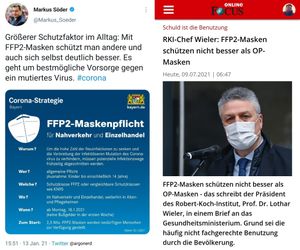 Hatte Söder ein gerütteltes Interesse beim FFP2-Zwang?