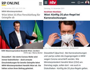 Hendrik Wüst: "Wir lassen das nicht weiter zu, dass Menschen ihre individuelle Freiheit über die Freiheit der gesamten Gesellschaft stellen. Jetzt kümmern wir uns um die Nichtgeimpften und führen eine Impfpflicht ein."