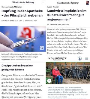 Apotheke = Kuhstall - Hauptsache "Alles in den Arm"