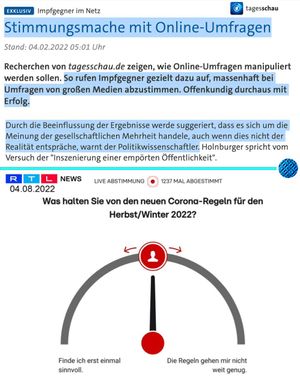 Gezielte Manipulation per Umfrage