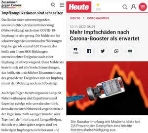 Seltene, "leichte" "Impf"komplikationen