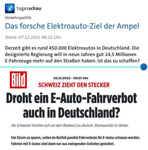 Mobilität den Stecker ziehen